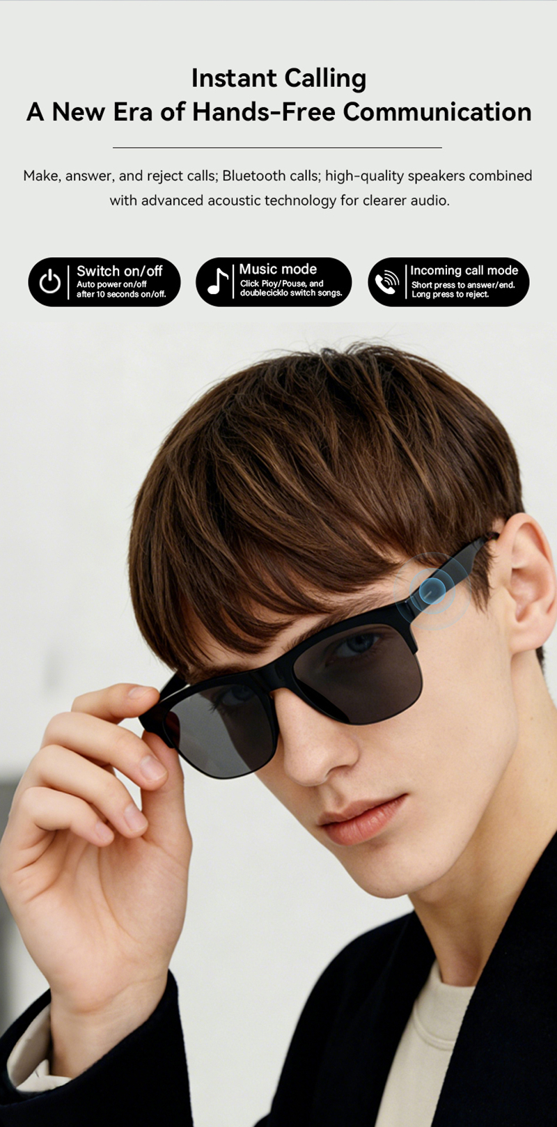 2026 New Remote Control Touch  - Smart Glasses Lens avaliação e preço
