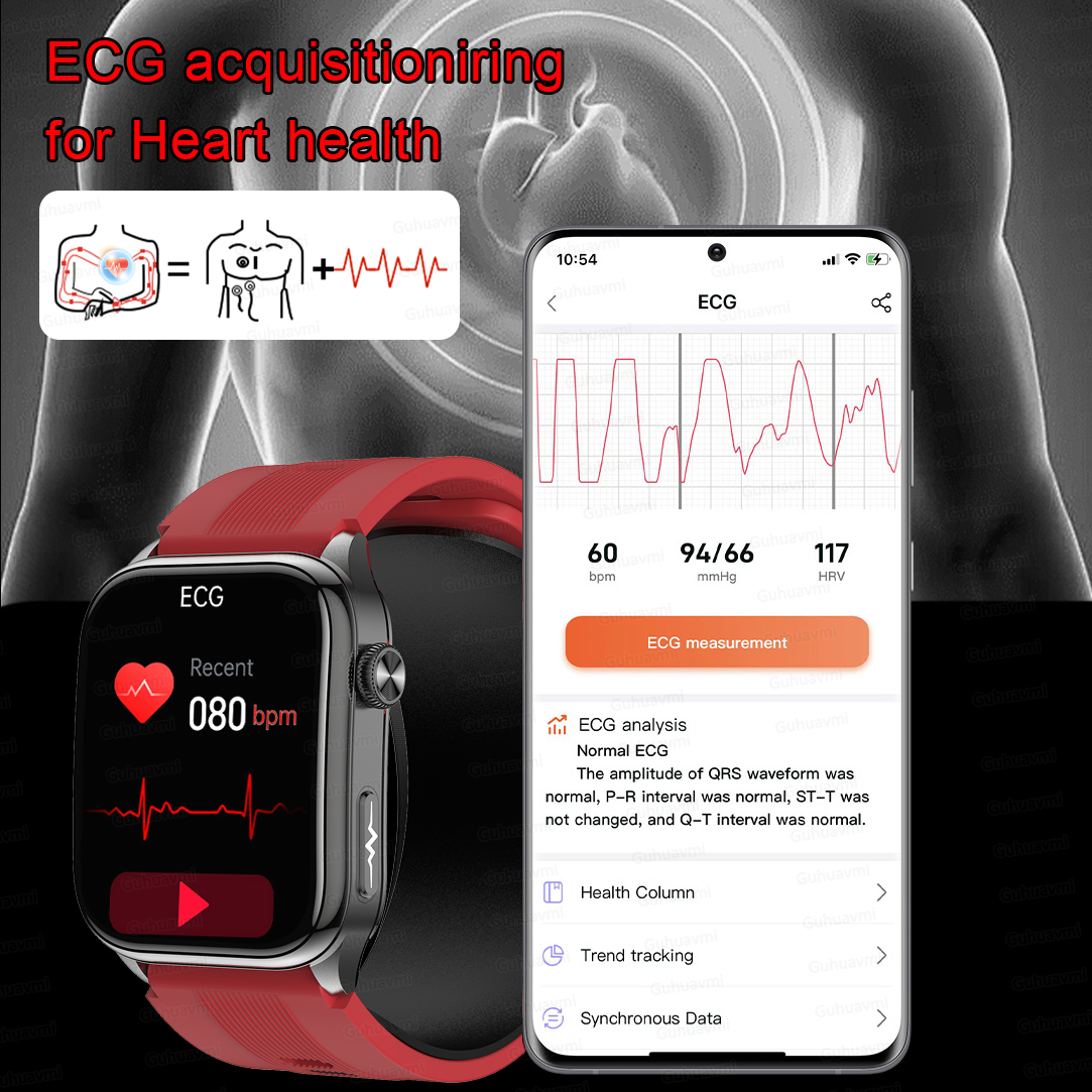 Sapphire Smartwatch AMOLED Scr - Fall Detection Watch avaliação e preço