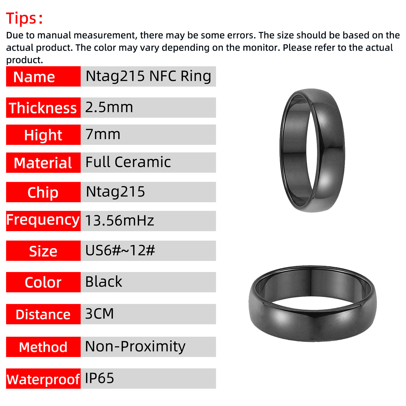 Ntag215 Black Ceramic Smart Ri - Smart Ring Nfc Pay avaliação e preço