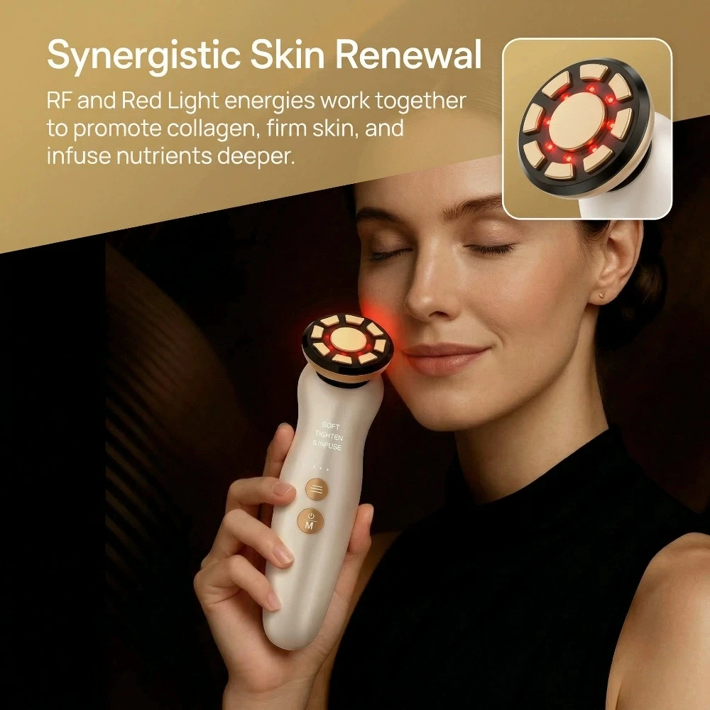 RF Facial Massager LED Light t - Galvanic Skin Sensor avaliação e preço