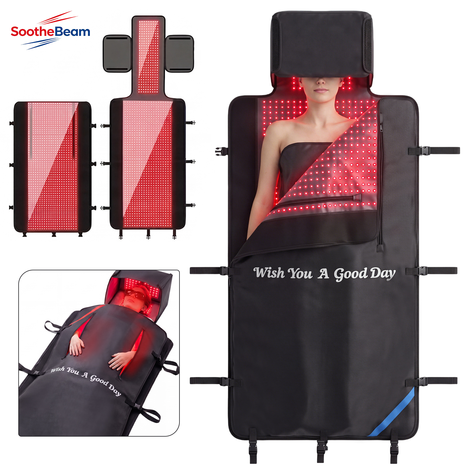2880LEDs Red Light Therapy Mat - Galvanic Skin Sensor avaliação e preço
