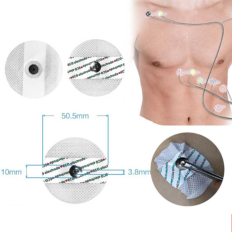 50PCS/Bag Electrode Patch  Dis - Ecg Patch Monitor avaliação e preço
