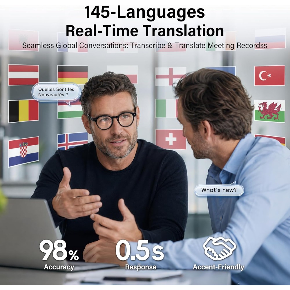 AI Smart Glasses with 145 Lang - Smart Glasses Lens avaliação e preço