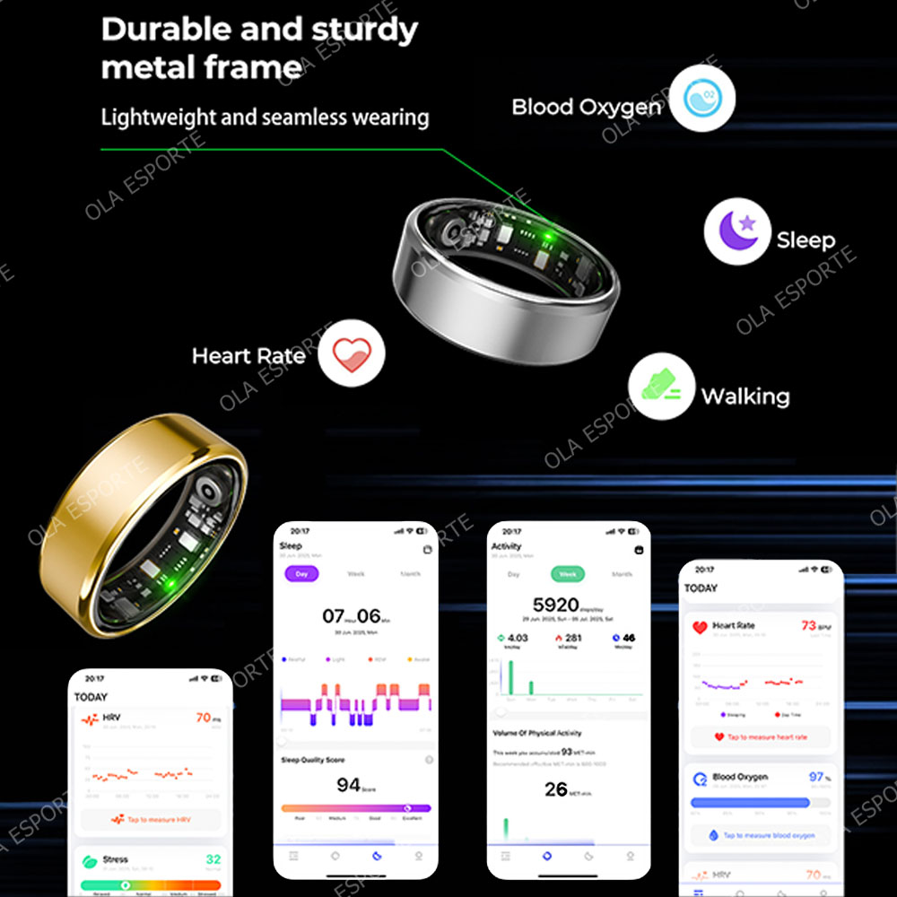 R09 Smart Ring Men Women with  - Temperature Ring Skin avaliação e preço
