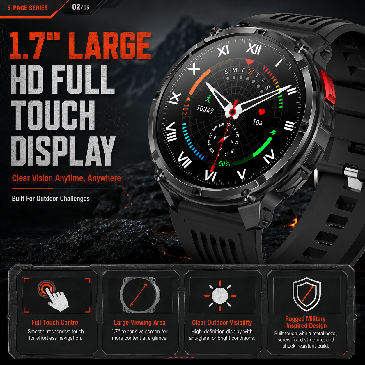 Smart Watch IP68 Waterproof Al - Breath Rate Monitor avaliação e preço