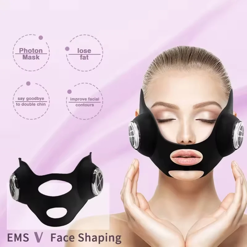 V Face Lifting EMS Facial Mask - Galvanic Skin Sensor avaliação e preço