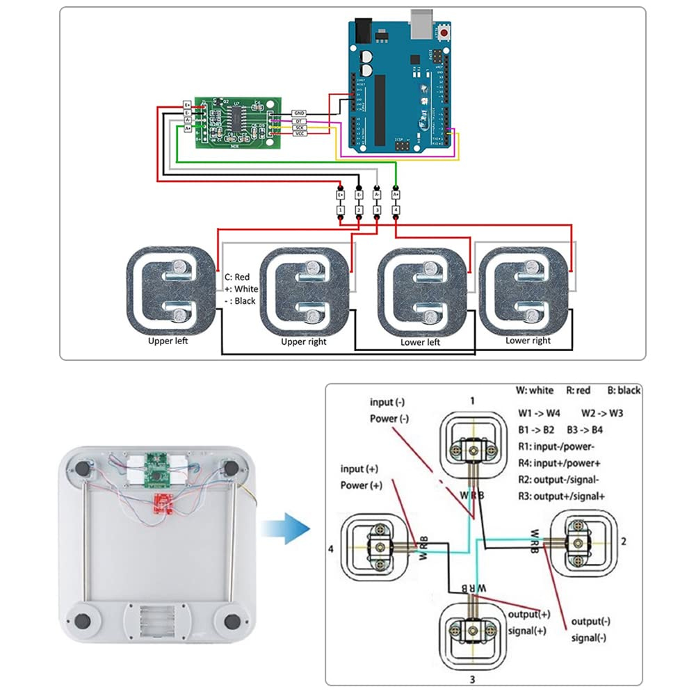 4pcs 50kg Load Cell Half Bridg - Muscle Sensor Emg avaliação e preço
