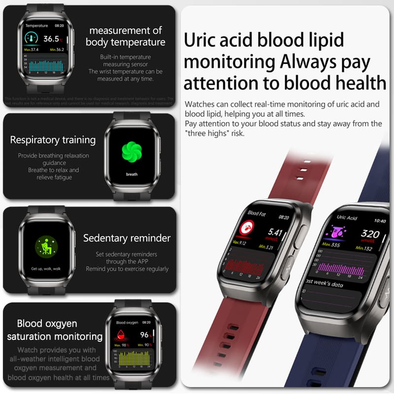 2026 New Blood Pressure Air Pu - Fall Detection Watch avaliação e preço