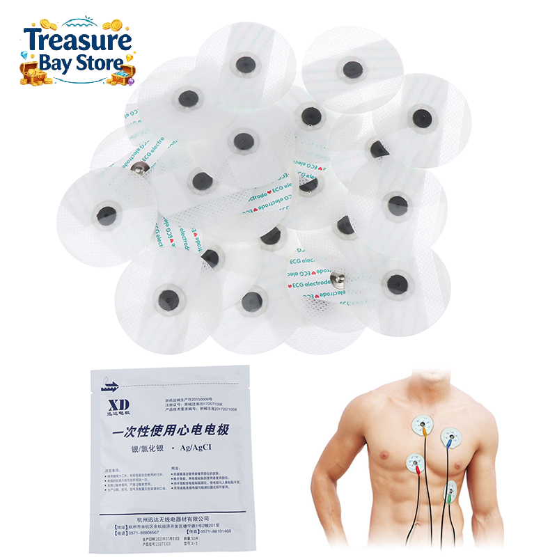 50pcs ECG Electrodes  Disposab - Ecg Patch Monitor avaliação e preço